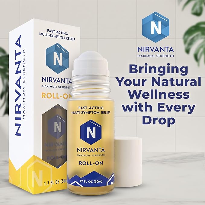 Natural Nerve Comfort Roll-On Oil 1.7oz – Fast-Absorbing with Rosehip, Frankincense and Myrrh - Support for Neck, Back & Joints – Lightweight and Non-Greasy