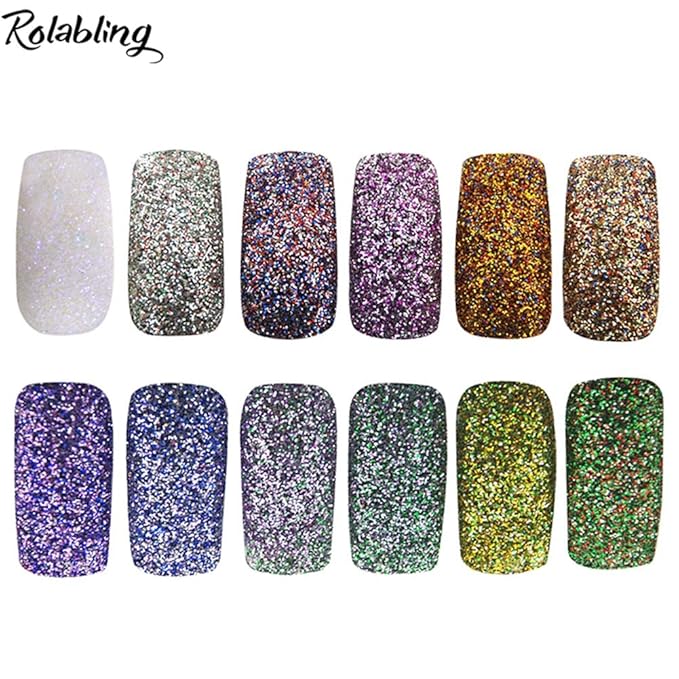 Nail Art DIY Decoration Set 12 colors rhinestones & 24pcs Nail Art Glitter & 1pc Dotting Pen & 3pcs Nail Brush & 3pcs Nail Striping Brush