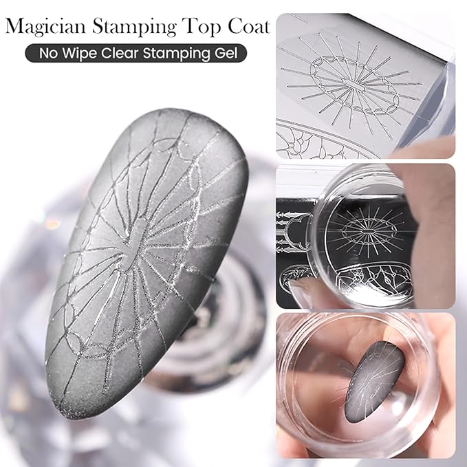 Born Pretty Magician Stamping Top Gel, Nail Stamping Gel Polish, Nail Art Stamping Gel, Nail Stamp for Nail Art Design