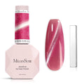 MelodySusie Jeweliver Cat Eye Gel Nail Polish, 0.5 Fl Oz Hot Pink Glitter Holographic Magnetic Nail Polish with Magnet, UV Nail Polish for Nail Art Manicure Salon DIY at Home C25