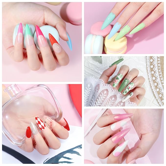 COSCELIA 40PCS Gel Nail Polish Set, 7ml 35 Colors Gel Polish with 5pcs Top and Base Coat Nude White Pink Red Blue Spring Colors All Seasons Nail Art Manicure Starter Kit Gifts for Women