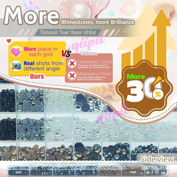 28 Types Flatback Half Pearls w B7000 Jewelry Glue for Bedazzling Crafting 3mm 4mm 6mm 8mm 10mm Colorful Golden Silver Black White AB Charms for Nails Face Eyes Makeup Crafts Tumblers Bottles