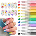 12 Colors Nail Art Pens Set, Nail Art Markers Polish Pens for Painting Nails, Acrylic Paint Drawing Painting Dotting Markers Pen Quick Drying Nail Art Design Manicure Tools
