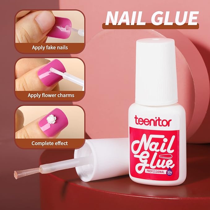 Teenitor Square Press On Nails - 288pcs, 12 Colors, Short, Glue On, False Nails for Wide Nail Bed