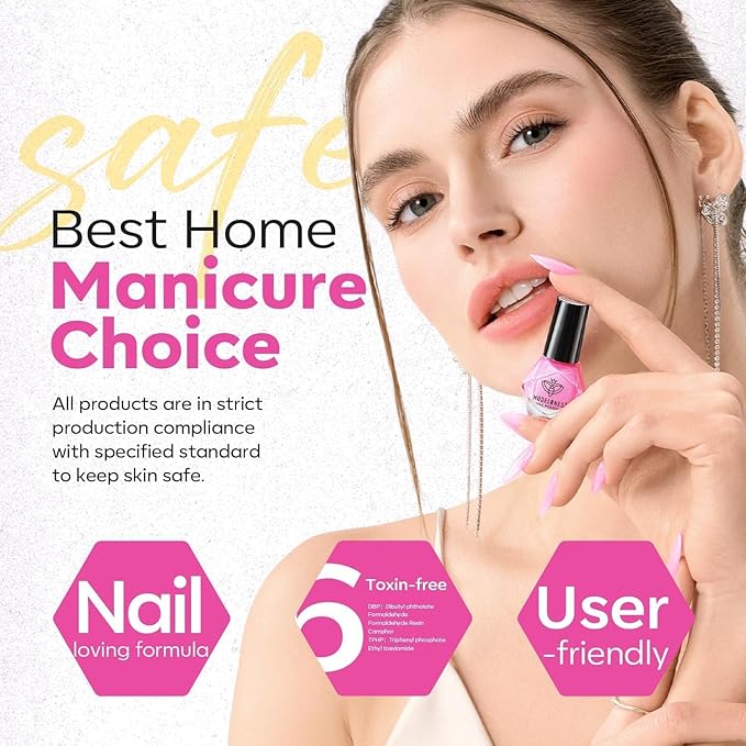 modelones Neon Nail Polish, 6 Colors Spring Summer Blue Green Purple Rose Orange Yellow Quick Dry Mini Starter Kit, Long Lasting Art DIY Manicure Set at Home for Women Girls