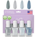 Eternal Gray Nail Polish Set for Women (MINIMALIST) - Light Nail Polish Set for Girls - Lasting & Quick Dry Natural Nail Polish Kit for Home DIY Manicure & Pedicure - Made in USA, 13.5mL (Set of 4)