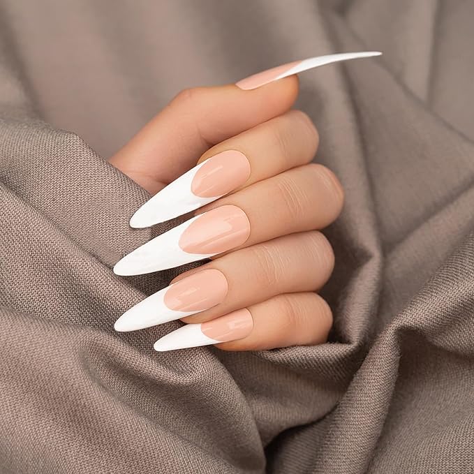 120Pcs Dual Nail Forms,Long Almond Extension Poly nail gel Nail Forms Full Cover Reusable Nail Molds 12 Sizes for Solid Nail Gel Glue Nail Art Design Salon&DIY(Extra Long Almond)
