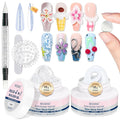 MIZHSE 2 Colors Solid Builder Gel for Nails: Non-sticky Hard 3D Sculpting Gel for Nail Art for Molding Soak Off U V LED Starter Kit DIY Home Salon
