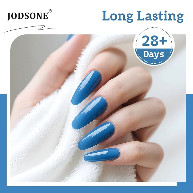 JODSONE Blue Gel Nail Polish 16.5ml Blue Gel Polish High Gloss Soak Off U V Manicure Salon DIY at Home