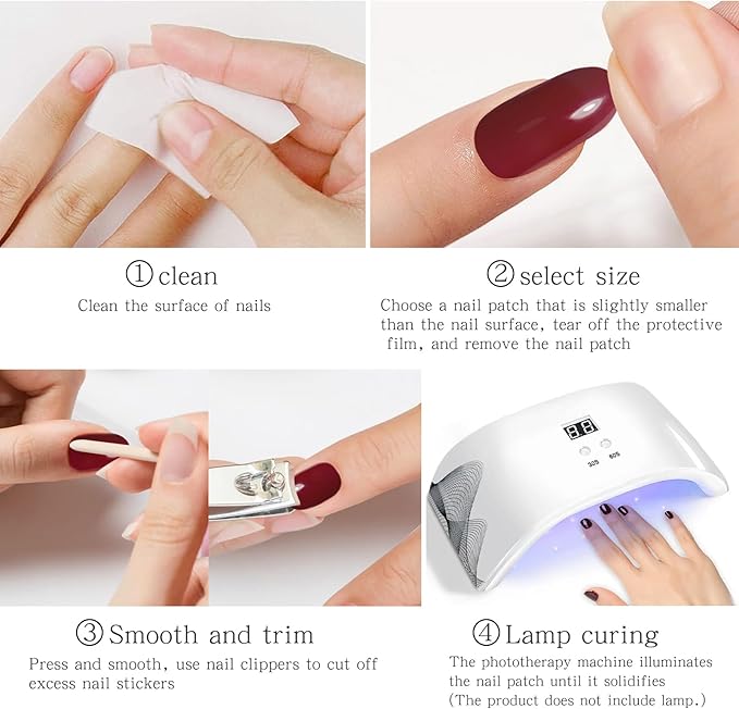 JMEOWIO Gel Nail Stickers Colorful Glitter Semi Cured Gel Nail Strips Wraps UV/LED Nails Art Design Decoration Accessories