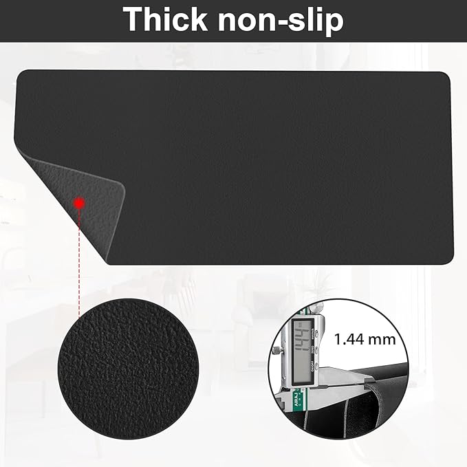 Diesisa Nail Art Table Mat,Foldable Nail Arm Rest Pad for Nails,Soft Microfiber PU Leather Nail Mat for Table,Waterproof Manicure Pad,Nail Table Pad for Nail Technician Salon Home-Black