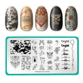 Maniology Wild West Nail Stamping Plate | Western-Themed Designs with Cowgirl & Rodeo Motifs for Bold DIY Manicures – Reusable, Rectangular Stainless Steel Nail Art Template