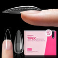 Beetles Tipex Instant Apex Nail Tips 512 Pieces Medium Stiletto Pre-Building and Pre-Etched Strong Thick Acrylic Fake Nails 16 Sizes Press on Nails