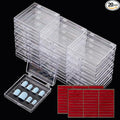 stallry 20pcs Press On Nail Storage Boxes Acrylic Nail Storage Box with 60pcs Double Sided Adhesive Nail Tape for Nail Art Practice Salon Manicure Craft