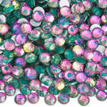 Blinginbox Rhinestones for Crafting,Flatback Rhinestones Glass Gems Stones Round Gemstones Non-Hotfix Crystal for Crafts Nail Decoration,Emerald Crystal(6.4-6.6mm) SS30/288pcs