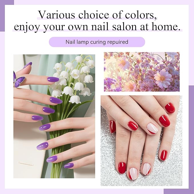 Phoenixy 30Pcs Gel Nail Polish Set, 25 Colors All Seasons Gel Polish with 5Pcs Base and Glossy Matte Gold Sliver Glitter Top Coat Black White Pink Blue Purple Valentine Nail Polish Set Gifts for Women