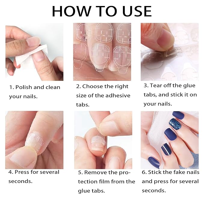 Allstarry 360pcs (12 Sheets) Nail Adhesive Tabs Waterproof Breathable Glue Tabs 15 Sizes Double-Sided Fake Nail Jelly Sticker Super Sticky Nail Glue Stickers Transparent Flexible for Manicure