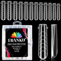 EBANKU Coffin Dual Nail Forms for Poly Extension Gel, 120 PCS Structure Builder Nail Gel Nail Molds for Solid Nail Gel Glue Poly Gel Nail Art Design Salon&DIY-12 Sizes