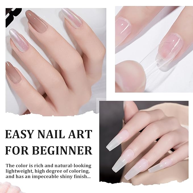 Dip Powder Clear Color 1 Oz/28g Nail Dipping Powder French Nails Art Starter Manicure DIY Salon Home Gift for Women,No Need Nail Lamp Cured