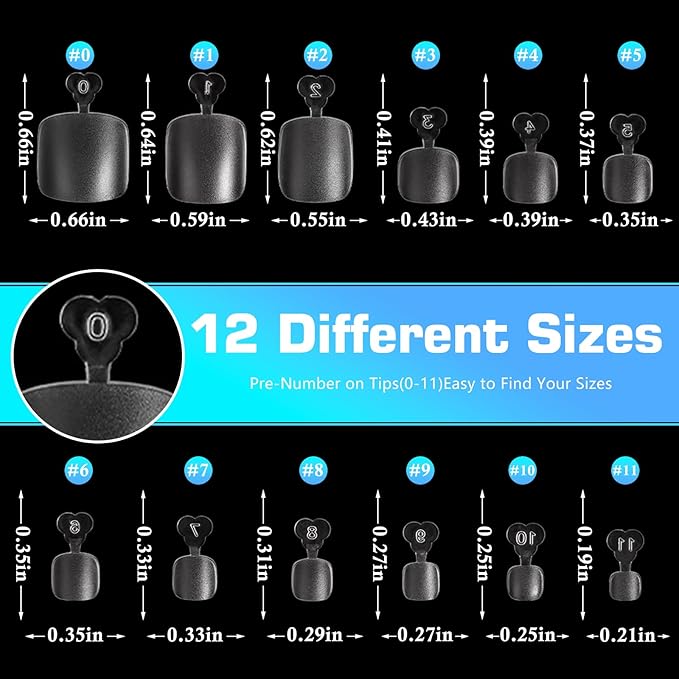 240pc Soft Gel Toe Nail Tips Short Fake Toenail Tips Square Fake Toe Nail Tips Toes Press on Toenails, Full Matte False Toe Nail Press ons, 12 Size French Artificial Toe Tips Acrylic Nails