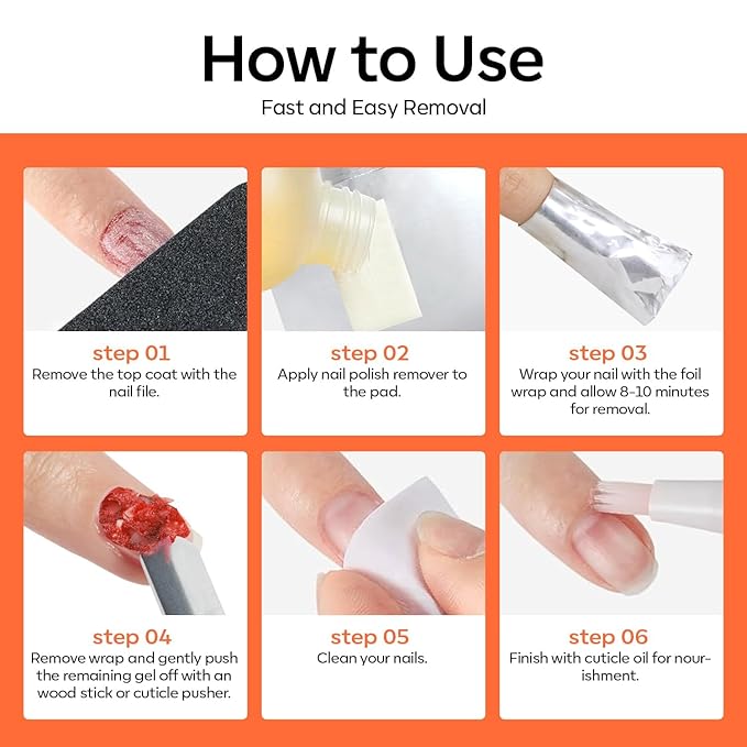 Modelones Nail Polish Remover Foil Wraps, 100 Pcs Pre-Cut Soak Off Gel Nail Remover Wraps with Cotton Pads for Gel & Acrylic Removal, Professional Nail Art for Home, Salon & DIY Use