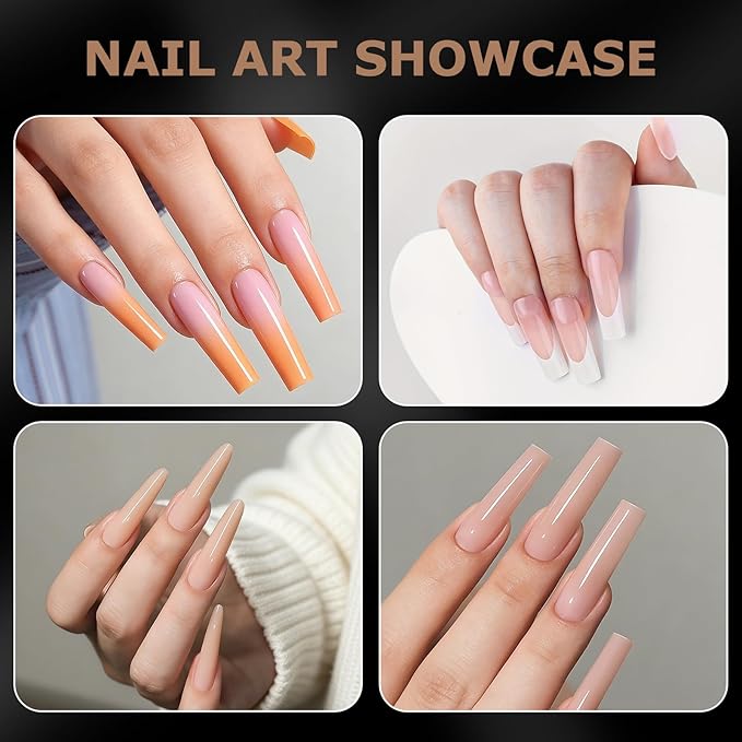 Sandwich Nails Dual Forms,280Pcs Reusable Nail Extension Forms with Silicone Polygel Stick,Easy Demolding & Intuitive Operation for DIY & Professional Use