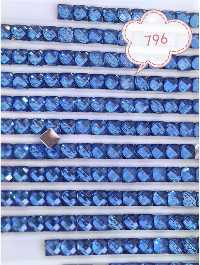 130000PCS Crystal Beads for Diamond Painting, Diamond Painting Accessories, 65 Colors Square Drills Rhinestones for Crafts, Bead Art or Nails Art, 2.5MM