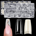 krofaue French Nail Tips 1008 Pcs, Clear Soft Gel Half Cover False Nails with 12 Sizes, Salon Quality Nail Extension Tips for DIY Nail Tips Art at Home for Women and Beginners (Clear & Natural)