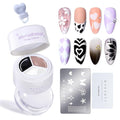 Makartt 5-in-1 Nail Art Gel: ColorPot 3 Colors Gel Nail Polish No Wipe with Nail Stamp for Stamping, Ombre Patting, Painting, Sculpting & French Tips with Silicone Head for Diy Nails at Home Salon