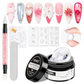 Pearl White Solid Builder Gel for Nails with 3D Flowers Nail Mold Extension Molding 3D Nail Art Gel Soak Off UV Gels