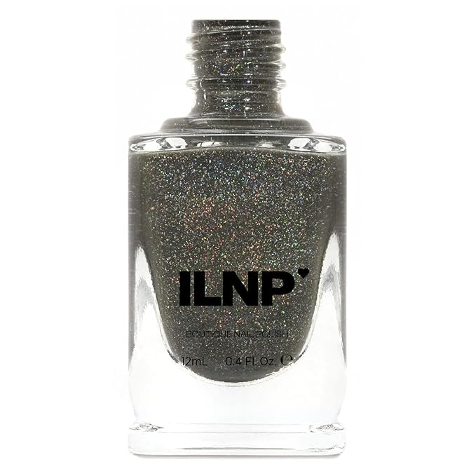 ILNP Alexander – Khaki Olive Green Holographic Nail Polish, Neutral Earth Tone, Chip Resistant Manicure, Non-Toxic Nail Lacquer, Vegan, Cruelty Free, 12ml