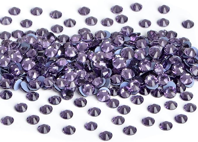 NCB 2880pcs Hotfix Rhinestones Bulk, Clear Rhinestones for Crafts Clothes, Hotfix Crystals DIY Decoration (Tanzanite, SS12 3mm)