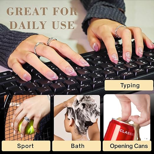 600pcs Zero Damage Press on Nail Adhesive Tabs, 15 Sizes of No Harm Nail Sticky Tabs for Press on, 0.3mm Ultra-thin Waterproof for Shower, Non Toxic Nail Glue, 20 Sheets(Clear 1)