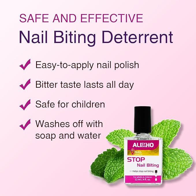 Nail Biting Treatment for Kids, Bitter prevention Thumb Sucking Deterrent, Safe Plant Formula& Effective Solution Long-Lasting & Quick Dry For Ages 3+ | 0.4 oz |