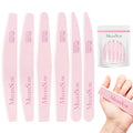 MelodySusie Nail File Kit, 6Pcs Double Sided 100/180 Grit Mixed-Shapee Emery Boards for Nails, Professional Manicure Pedicure Supplies for Home and Salon Use, Pink
