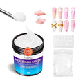 AIJIMEI Solid Nail Builder Gel for Nail Extension 150ml Solid Builder Hard Gel Nail Thickening Solution Non-Stick Hand 3D Sculpture Carving for Nail Art (White, 150ml/5Fl.oz)