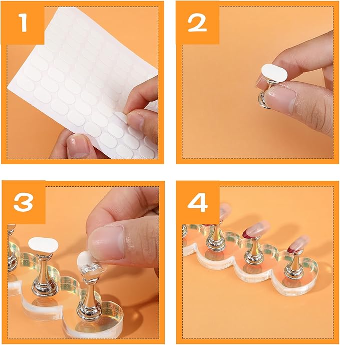 1200 Pcs Double Sided Nail Sticky Tack, Clear Nails Stand Sticky Tabs No Trace Poster Stickers for Festival Decoration Sticky Dot