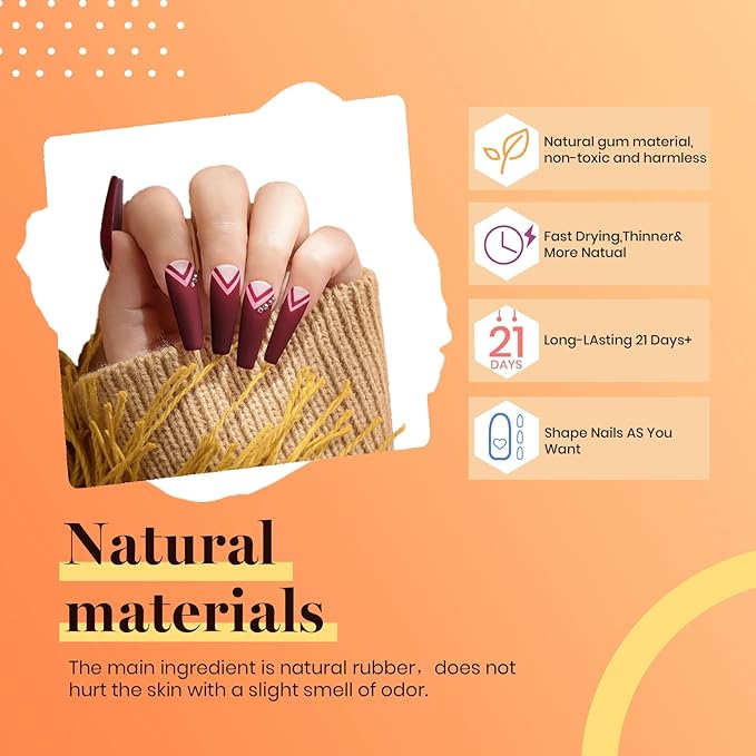 beetles Gel Polish Set - Burnt Orange Gel Polish Autumn Leaves Collection, Brown Burgundy Glitter Black Colors Nail Art Soak Off Uv LED Nail Kit Minicure DIY Home Gifts for Women