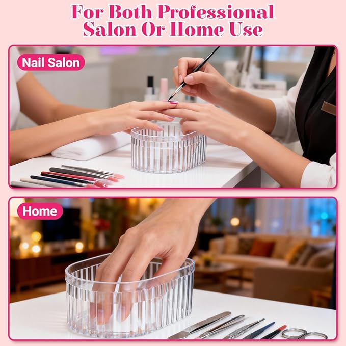Nail Soaking Bowl: Acrylic Manicure Tray for Softening Cuticles & Removing, Stylish Design for Home Salon Use for Home Nail Salon Supplies Polishing Remover Treatment