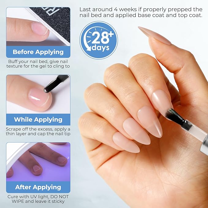 ROSALIND 11ml 2 Pcs Glassy Gel Top Coat and Base Coat Set,No Wipe Foundation Combination for UV Light Cure Gel Polish Nail Art