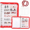 Press on Nail Organizer Binder Book, 8 A5-Sized Insert Pages & Double Sized Tape, Press on Nails Display Storage Book, Reusable Fake Nail Swatch Collecting Book (Red Star)