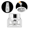 NXJ INFILILA Silver Glitter Gel Nail Polish, Reflective Shimmer Silver Gel Liner for Nail Art, Holographic Sparkle Long-lasting Color Soak Off UV Lamp Cured Gels for Art Manicure Salon DIY at Home B01