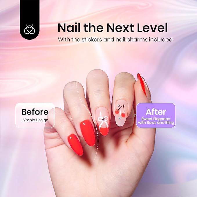 Beetles Nail Art Brushes, 8pcs Double-Ended Nail Art Tool Set, Fingernail Dotting Tools, Striping Manicure Design Brushes for Lines, Fingernail Drawing Pen with Bow knot Stickers Gift for Women