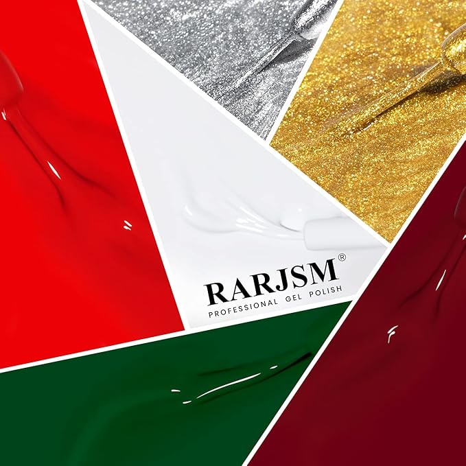 RARJSM Painting Drawing Liner Pen Gel Nail Polish Set,Silver Gold Glitter Dark Green Red White Nail Art Design UV Led Gel Polish Kit,DIY 3D GelNail Paint Pull Line Pen Tool for Nails Manicure