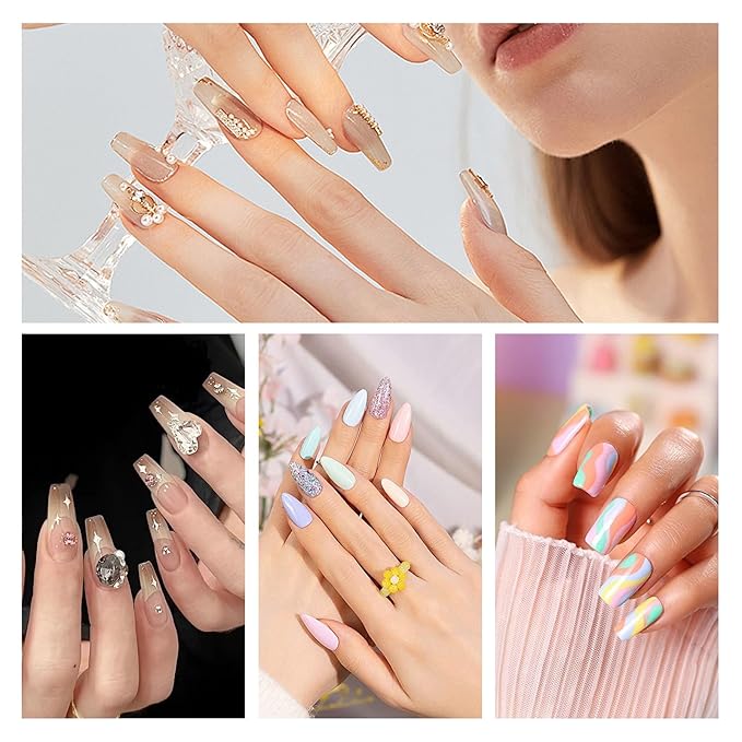 Nail Art Clean Up Brushes - 3Pcs Nail Art Brush Set with Flat/Oval/Fine Angled Gel Brush, Nail Extension Tool for Professional DIY Home Salon(Clear Pink)