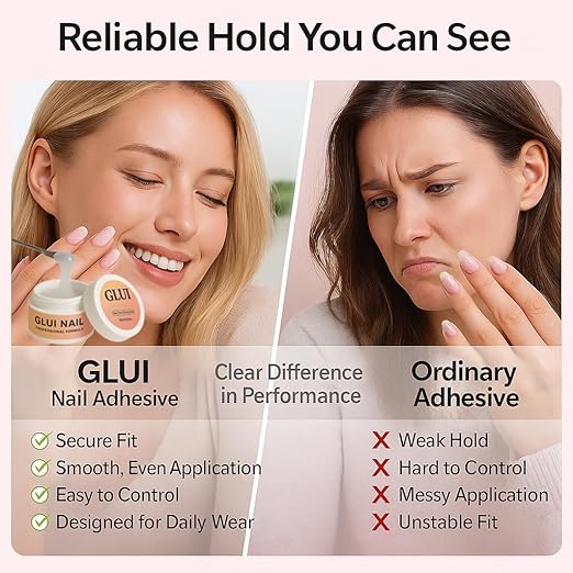 Nail Glue for Press-Ons | Gel Nail Glue - Waterproof, Chip-Resistant, No-Drip Formula | Long-Lasting Strong Hold for Rhinestones, 3D Nail Art & More - Perfect for DIY Manicures (2Pcs)
