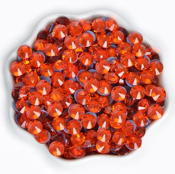 2880 Pieces SS4 Hyacinth Hotfix Rhinestones Flatback Round Crystal Glass Rhinestones Gems for Crafts Nail Face Art Clothes Shoes Bags DIY