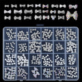 1 Box Nail Diamond Charms Bowknot Rhinestones Nailart Supplies Shiny Pearl Crystal Stone Jewelry Bow Cute Accessories DIY Mixed Decors UV Gel Manicure Nail Art Decorations
