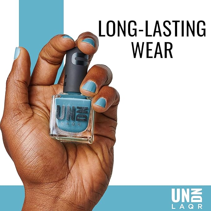 UNDN Vegan Nail Polish - Oxymoron - Light Blue Nail Polish for Women and Men - Long Lasting, Durable Finish - Cruelty Free - 0.5 oz