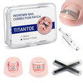 CHGRNLF Ingrown Toenail Treatment Kit, Titanium Alloy Ingrown Toenail Corrector Strips for Big Toe, Toenail Curve Corrector & Straightener for Curled Nails, At-Home Ingrown Nail Pain Relief, 6Pcs
